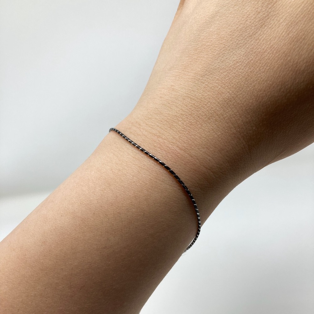 Multi Color .925 Sterling Silver Italian Bracelet, Unisex, Fine Jewelry, Dainty